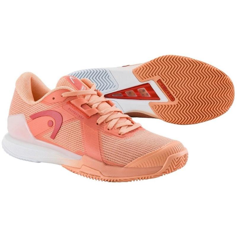 Head Sprint Pro 4.0 Clay Coral White Women''s Sneakers