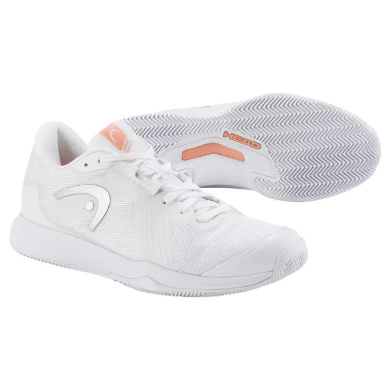 Head Sprint Team 4.0 Clay White Coral Women's Sneakers