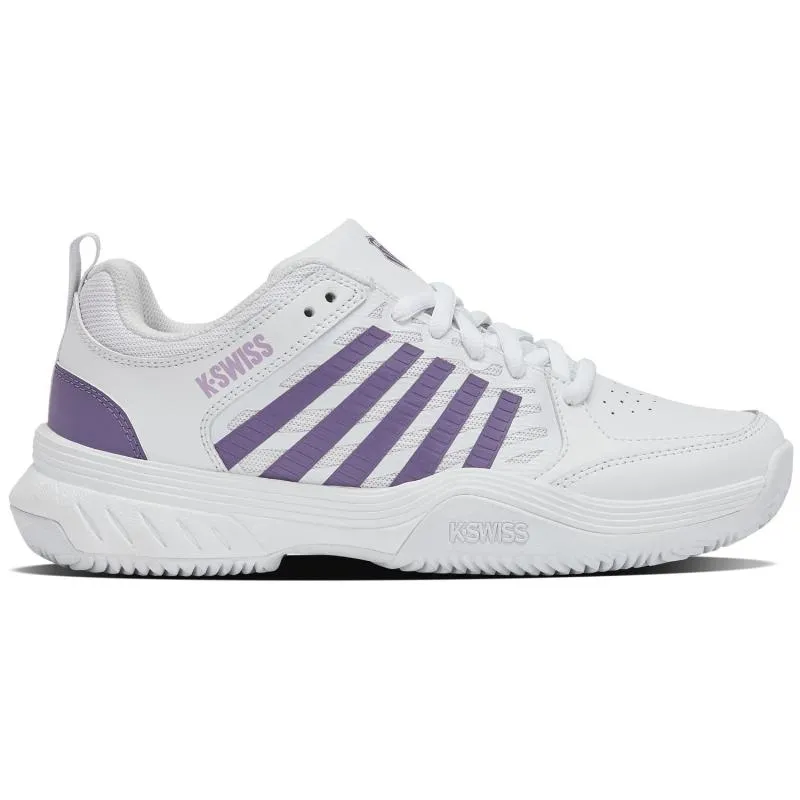 Zapatillas Kswiss Court Express 2 Clay Blanco Lavanda Mujer