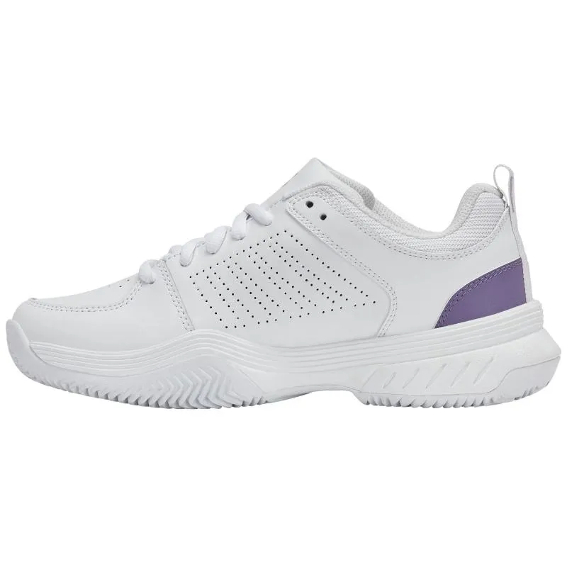 Zapatillas Kswiss Court Express 2 Clay Blanco Lavanda Mujer