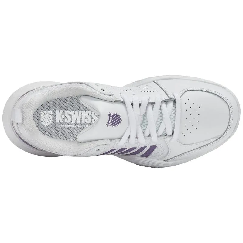 Zapatillas Kswiss Court Express 2 Clay Blanco Lavanda Mujer