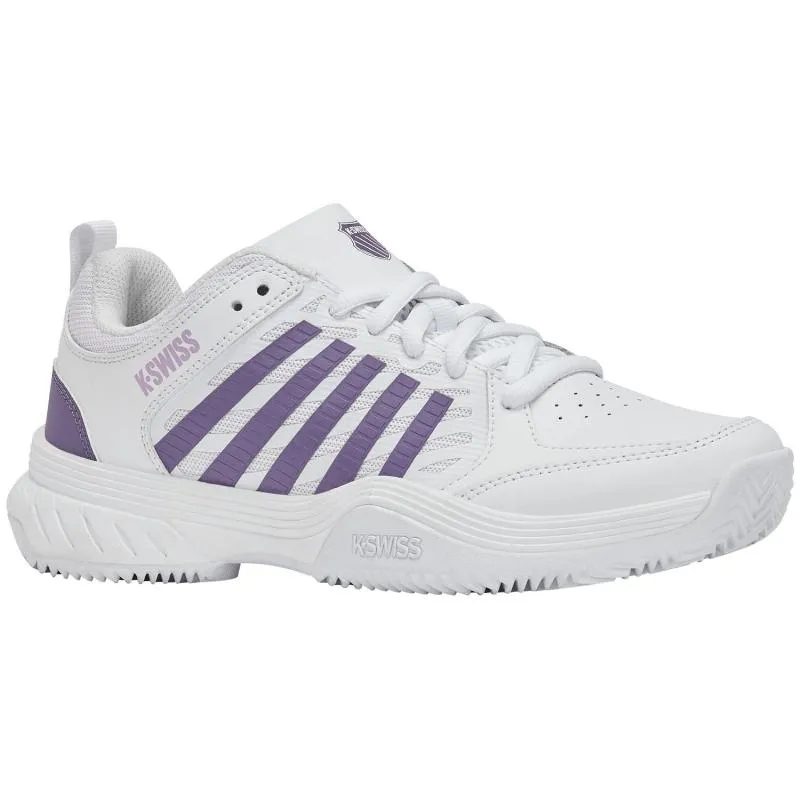 Zapatillas Kswiss Court Express 2 Clay Blanco Lavanda Mujer