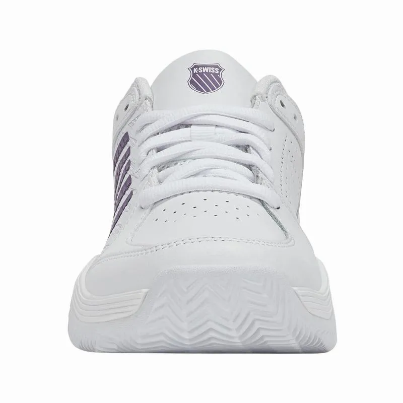 Zapatillas Kswiss Court Express 2 Clay Blanco Lavanda Mujer