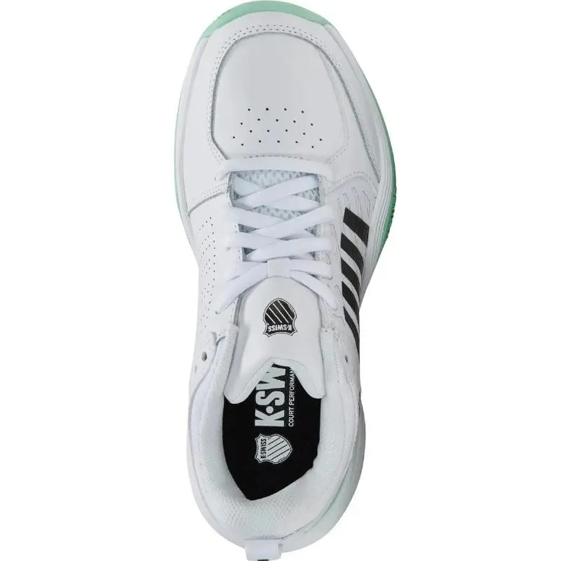 Zapatillas Kswiss Court Express 2 Clay Blanco Menta Negro Mujer