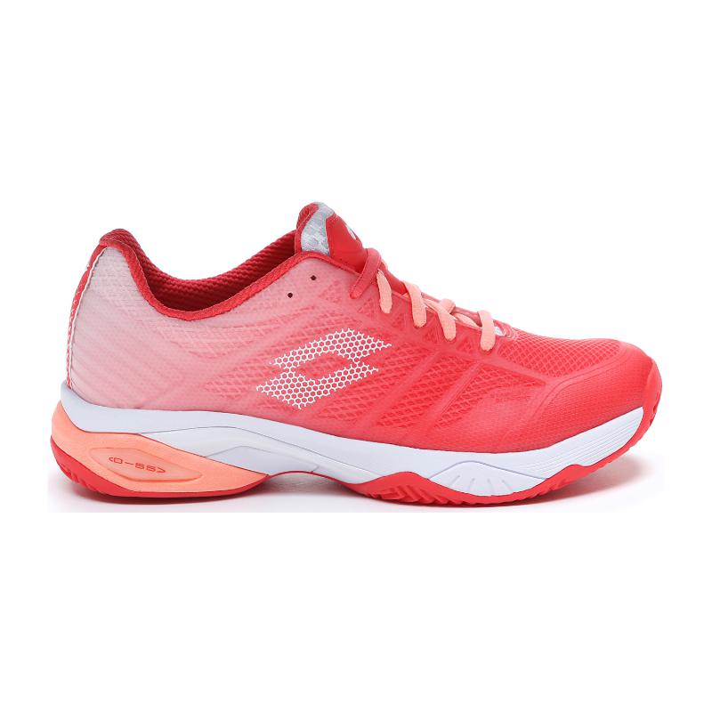 Zapatillas Lotto Mirage 300 Rojo Fluor Blanco Salmon Mujer - Barata Oferta Outlet