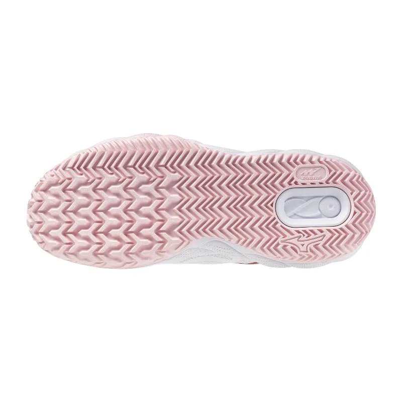 Zapatillas de Padel Mizuno Wave Enforce Court Clay Blanco Rojo Mujer