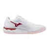 Zapatillas de Padel Mizuno Wave Enforce Court Clay Blanco Rojo Mujer