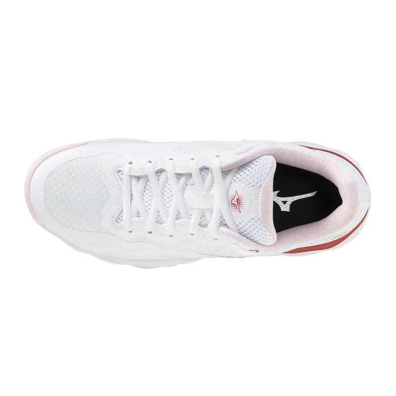 Zapatillas de Padel Mizuno Wave Enforce Court Clay Blanco Rojo Mujer