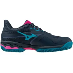Mizuno Wave Exceed Light 2 Padel Navy Blue Fuchsia Women's Sneakers