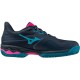 Mizuno Wave Exceed Light 2 Padel Marineblau Fuchsia Damen Sneakers
