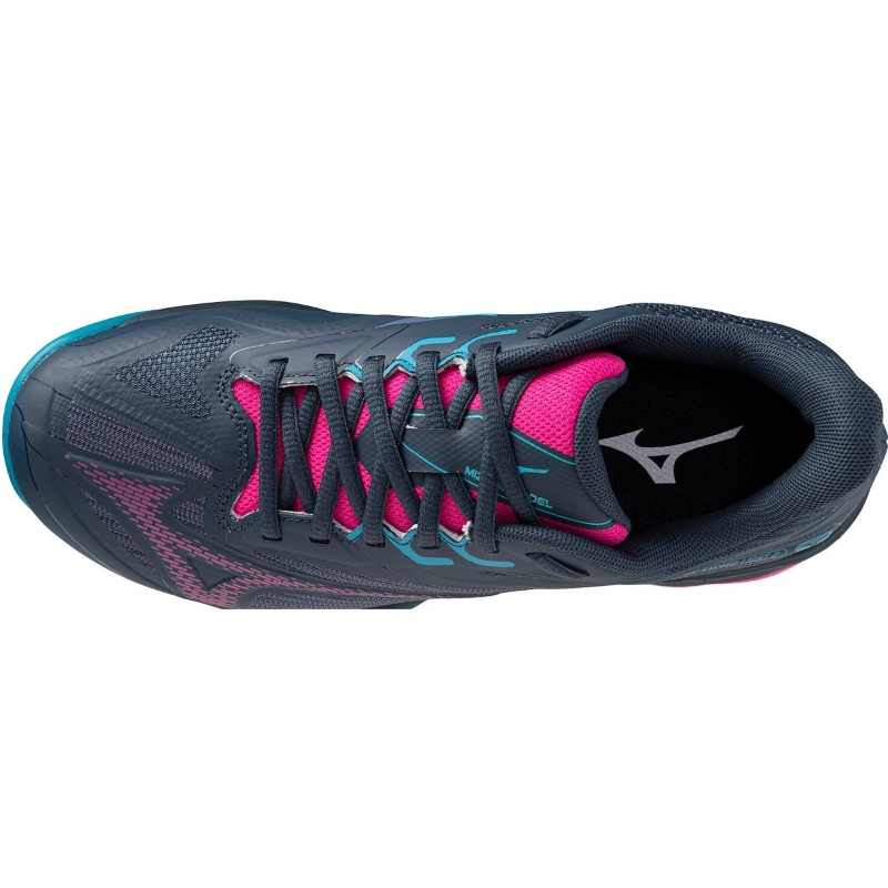 Mizuno Wave Exceed Light 2 Padel Marineblau Fuchsia Damen Sneakers