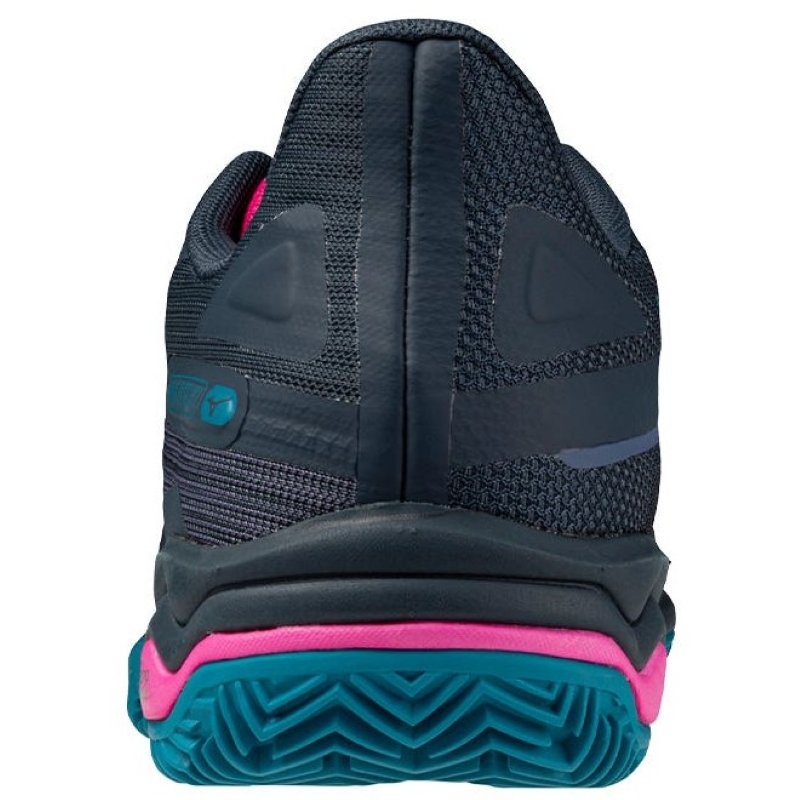 Mizuno Wave Exceed Light 2 Padel Marineblau Fuchsia Damen Sneakers