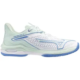 Mizuno Wave Exceed Tour 6 Clay White Blue Women's Sneakers