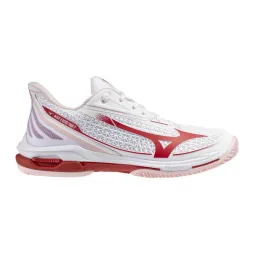 Mizuno Wave Exceed Tour 7 Clay White Red Women''s Sneakers