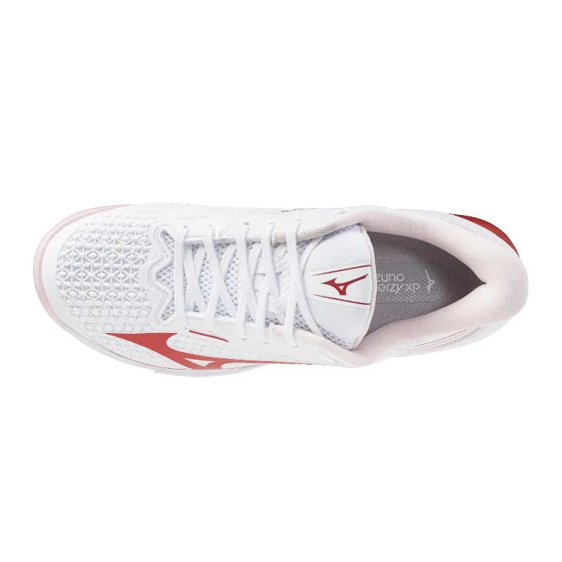 Mizuno Wave Exceed Tour 7 Clay White Red Women''s Sneakers