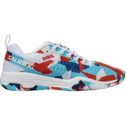 Salming Rebel Camo White Red Blue Shoes