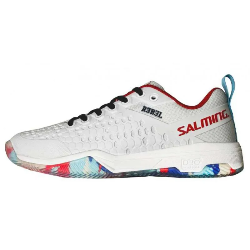 Salming Rebel Light Dazzle White Red Blue Women''''s Shoes