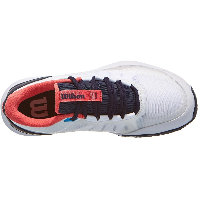 Zapatillas Wilson Intrigue Tour Clay Blanco Azul Marino Mujer