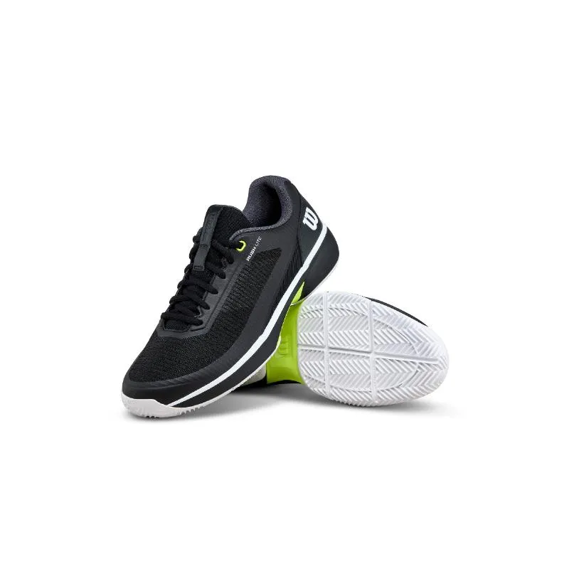 Wilson Rush Lite 5 Clay Black White Sneakers