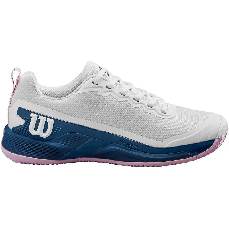 Wilson Rush Pro 4.5 Clay White Blue Women's Sneakers