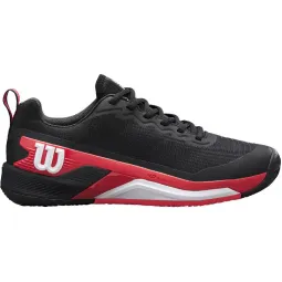 Wilson Rush Pro 4.5 Clay Black Red White Sneakers