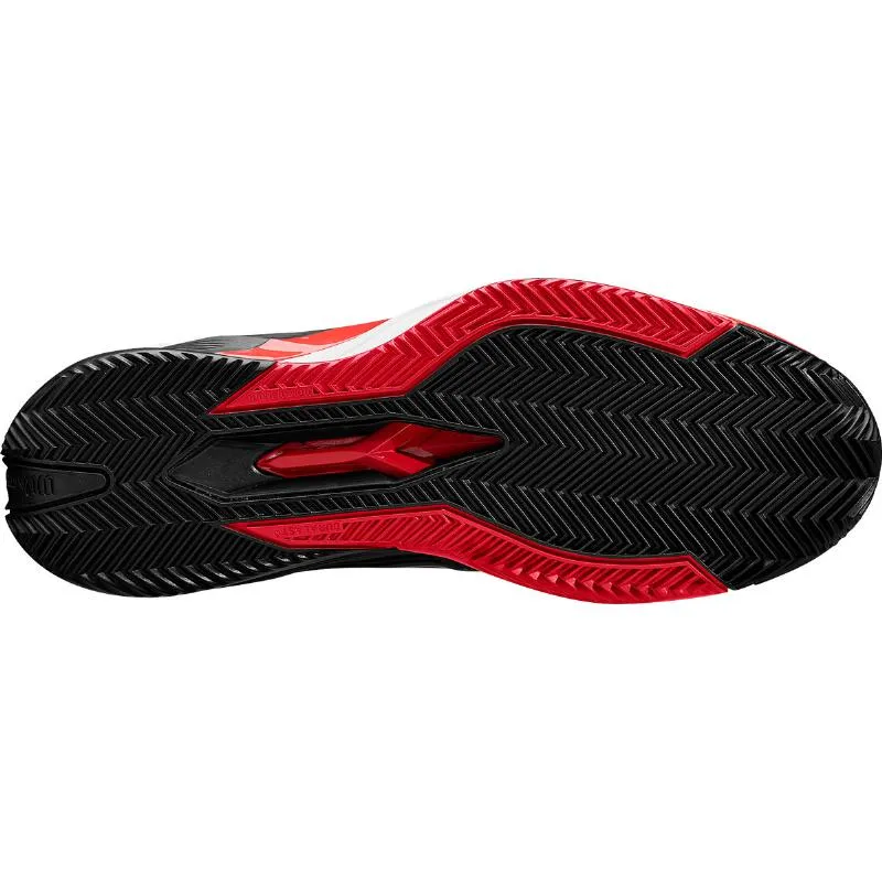 Wilson Rush Pro 4.5 Clay Black Red White Sneakers
