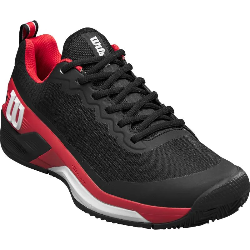 Wilson Rush Pro 4.5 Clay Black Red White Sneakers