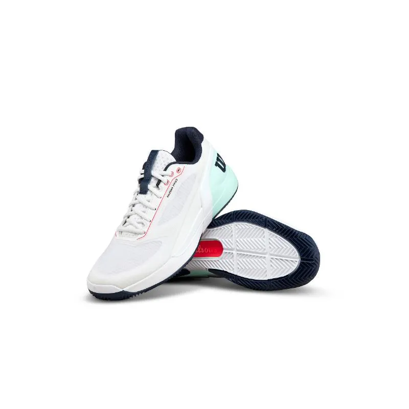 Wilson Rush Pro 5 Clay White Aquamarine Sneakers