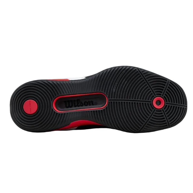 Wilson Rush Pro 5 Padel Black Red Sneakers