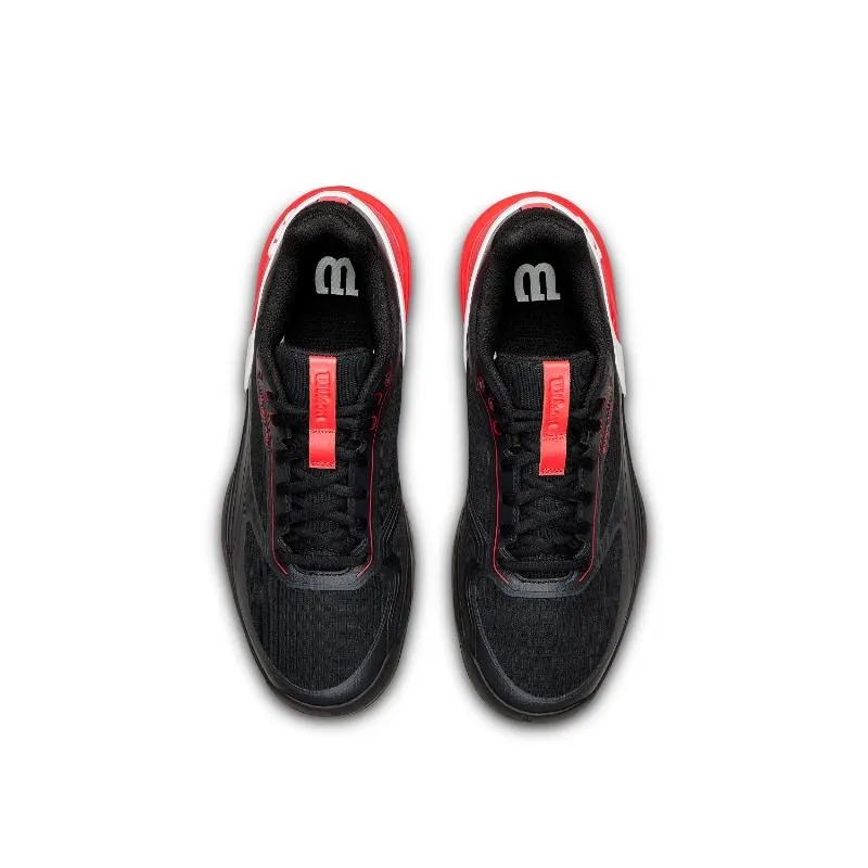 Wilson Rush Pro 5 Padel Black Red Sneakers