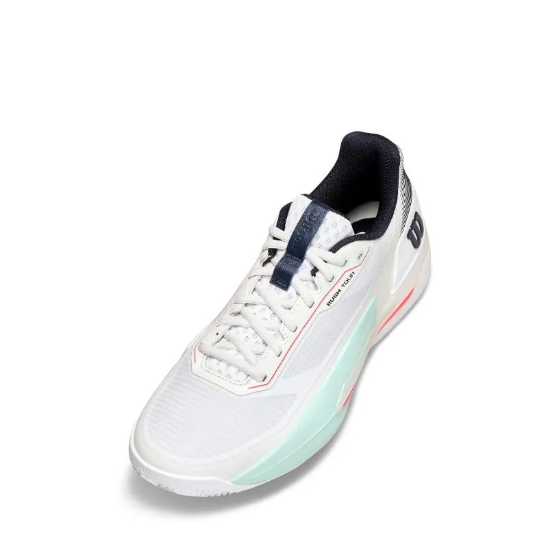 Wilson Rush Tour 5 Clay White Aqua Coral Sneakers